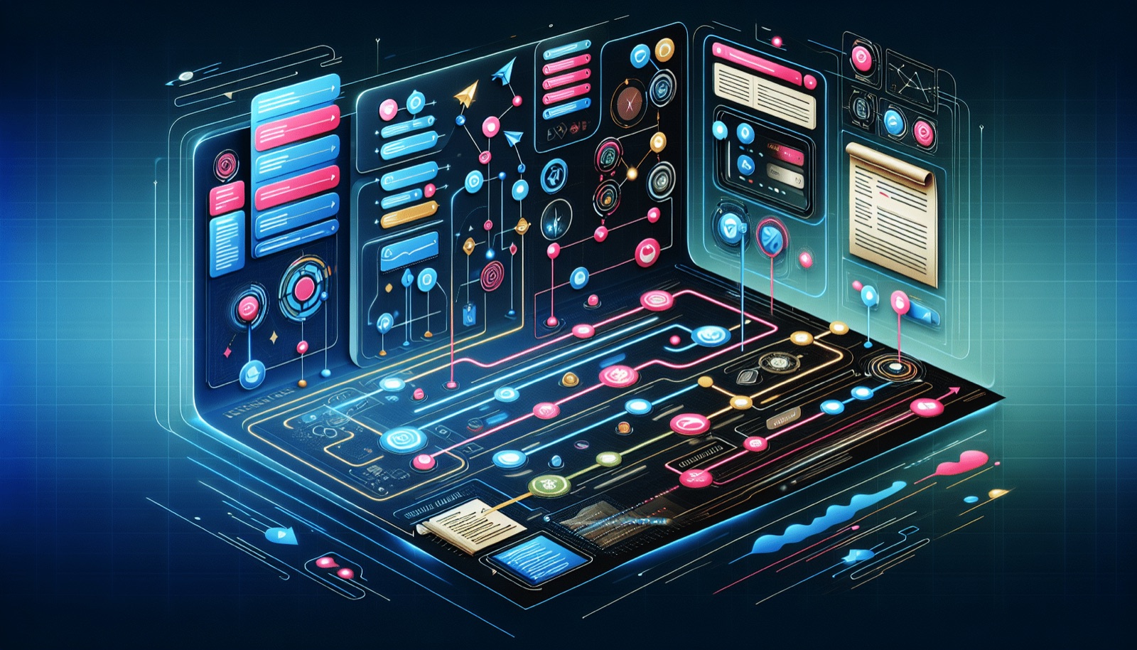 Illustration of workflow management software