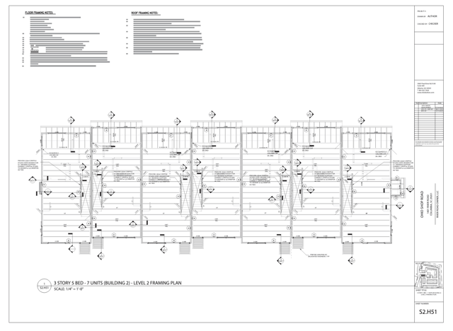 Level 2 framing plan