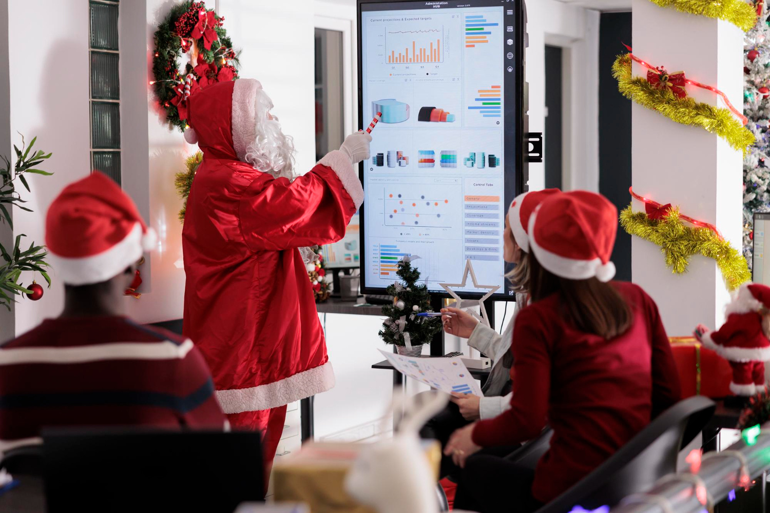 Santa showing business process management and workflow